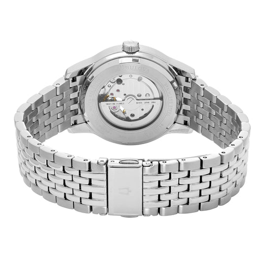 Bulova Classic Skeleton de hombre pulsera de acero inoxidable – 96A190