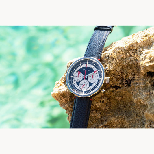 Bulova Chronograph C de hombre pulsera de cuero – 96A283