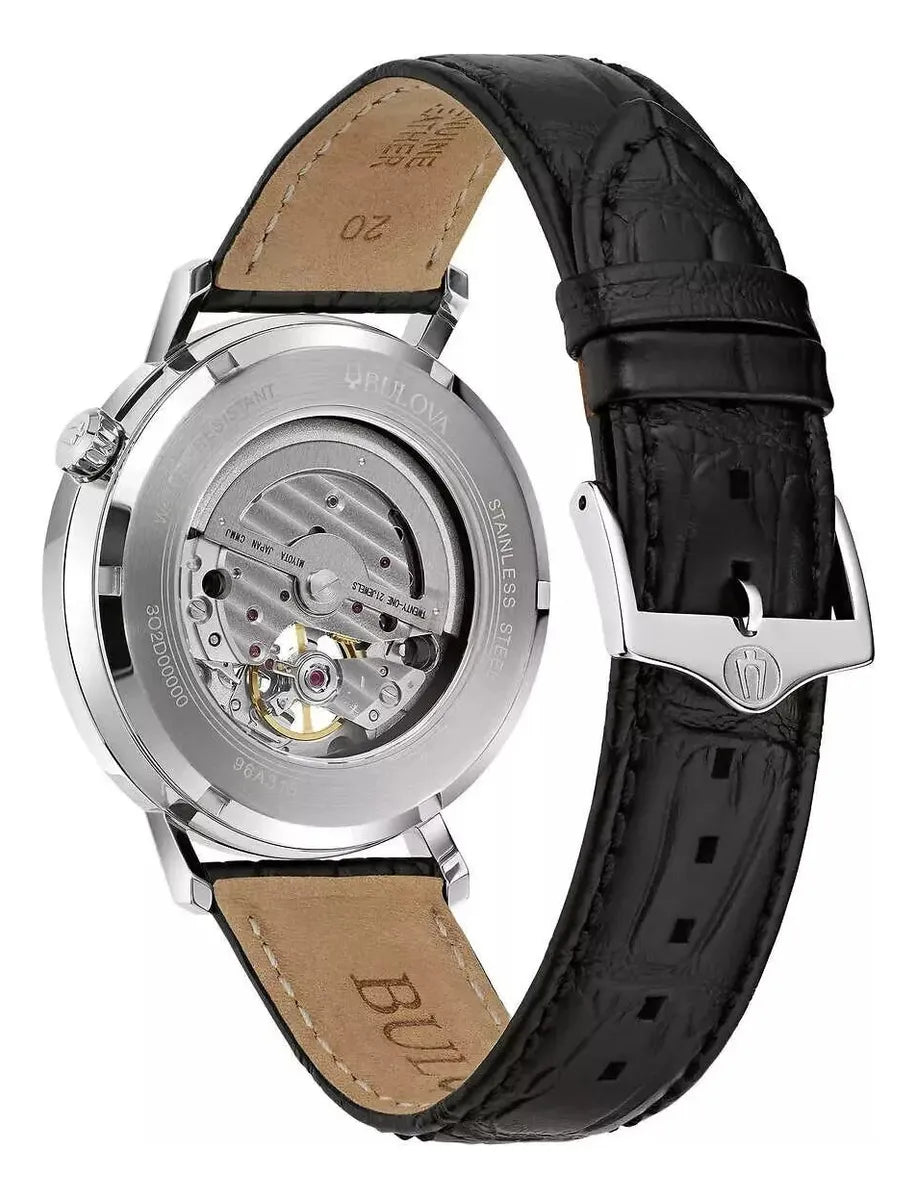 Bulova Aerojet de hombre correa de piel 42 mm – 96A315