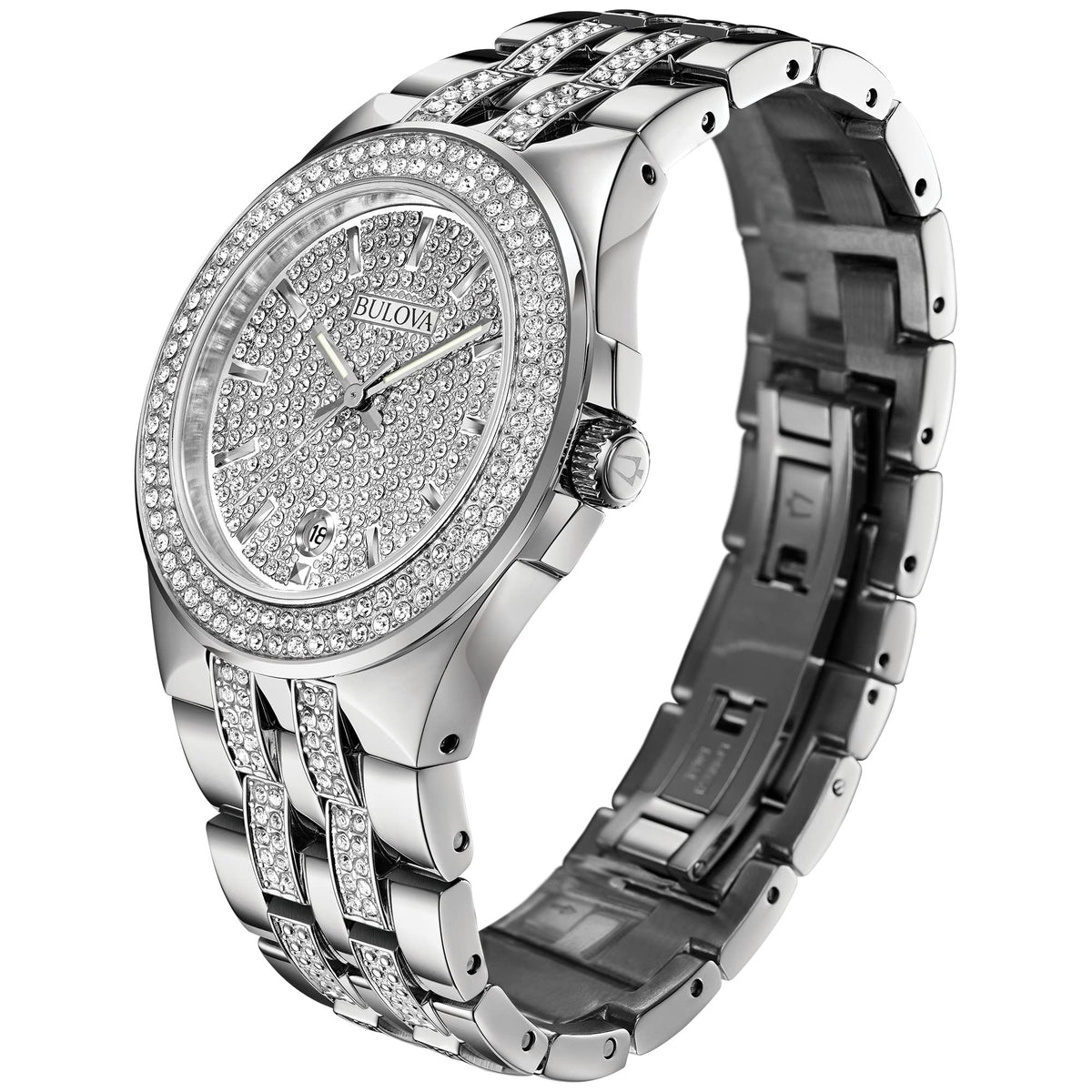 Bulova Crystal de hombre correa de metal – 96B235