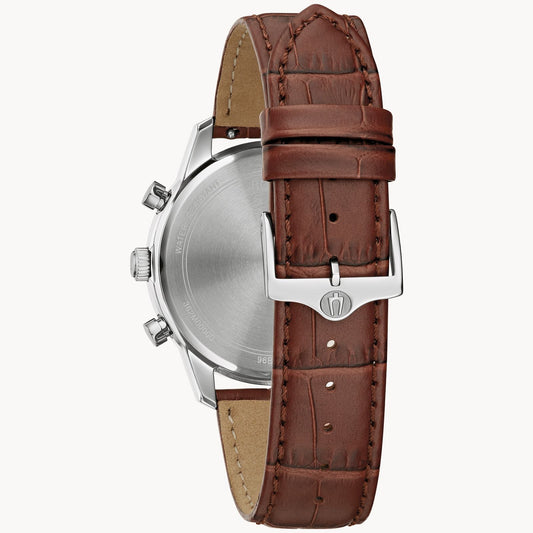 Bulova Sutton de caballero pulsera de cuero – 96B402