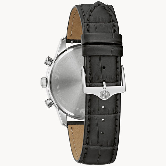 Bulova Sutton de caballero pulsera de cuero 41 mm – 96B403