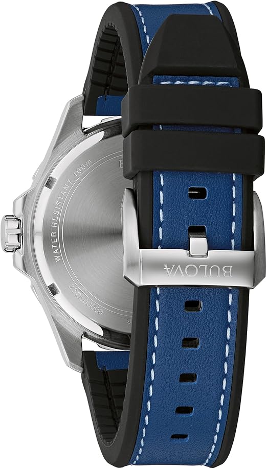 Bulova Marine Star de hombre banda de piel – 96B419