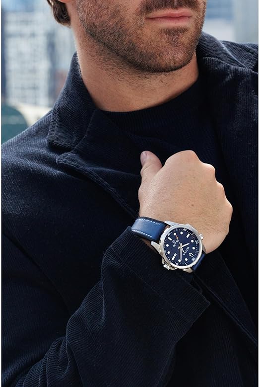 Bulova Marine Star de hombre banda de piel – 96B419
