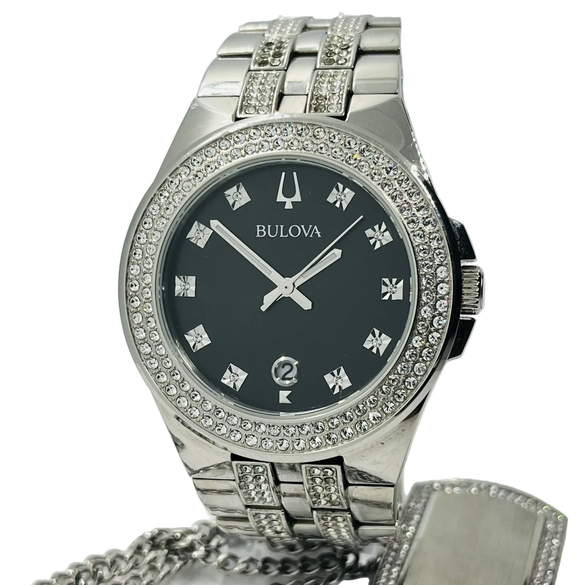 Bulova Classic Crystal de hombre correa de metal – 96K102