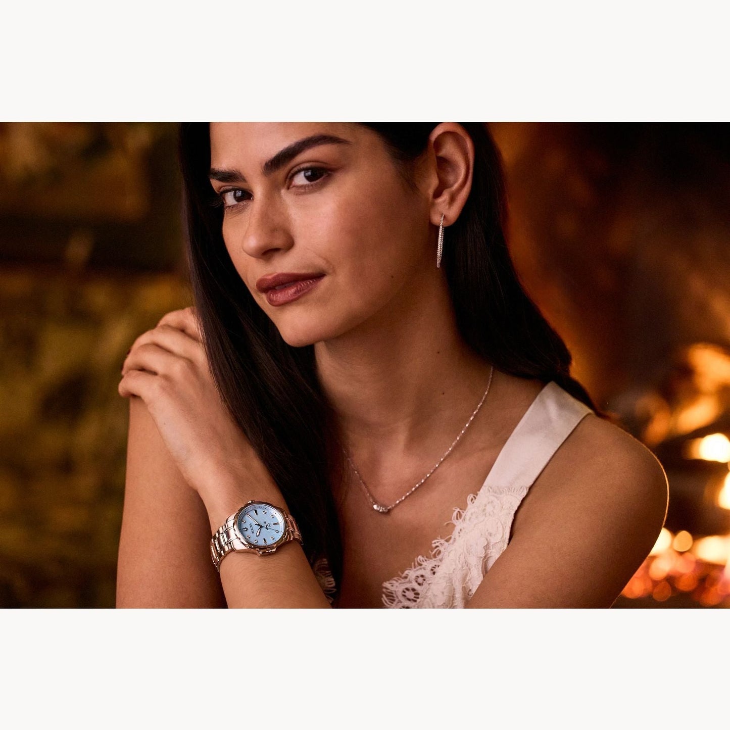 Bulova Marine Star de mujer pulsera de metal 36 mm – 96P248