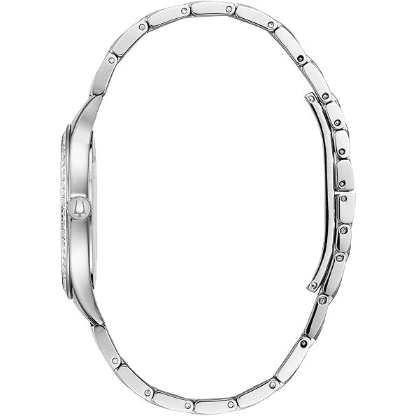 Bulova Crystal Mother of Pearl de señorita pulsera de metal 32 mm – 96X145