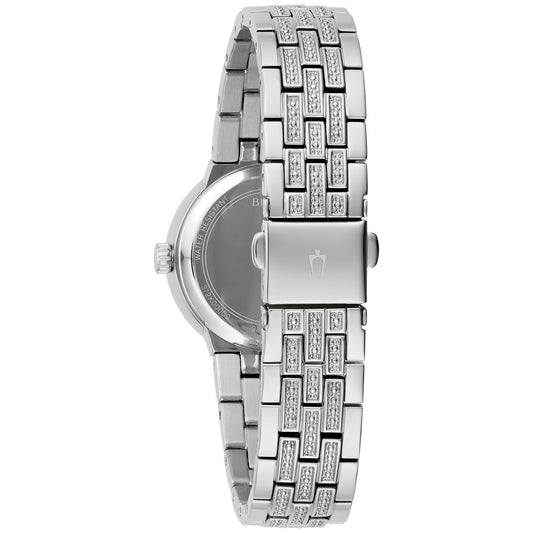 Bulova Crystal de dama pulsera de metal – 96X163