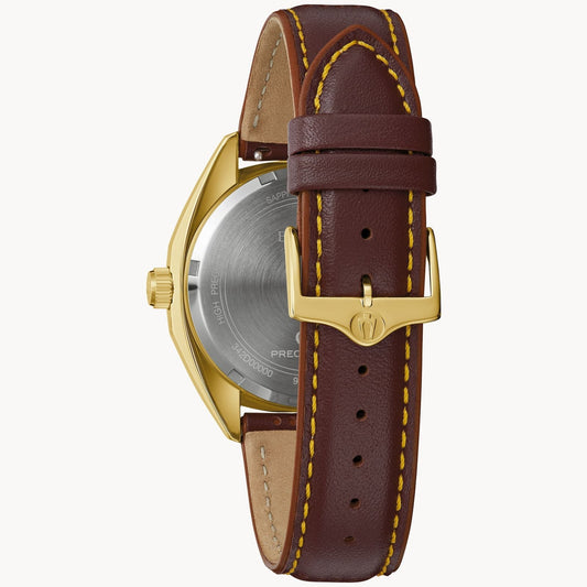 Bulova Jet Star de caballero pulsera de cuero 40 mm – 97B214