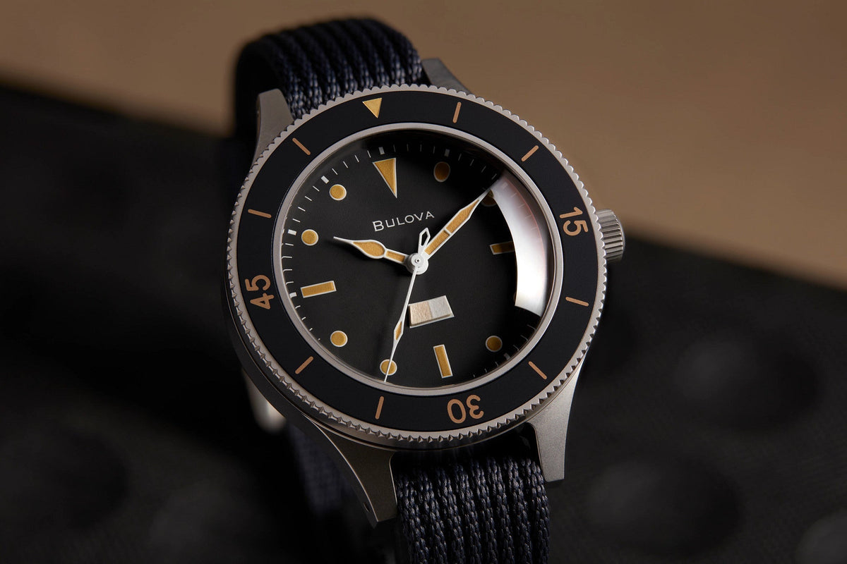 Bulova Mil Ships de hombre banda de tela 41mm – 98A266