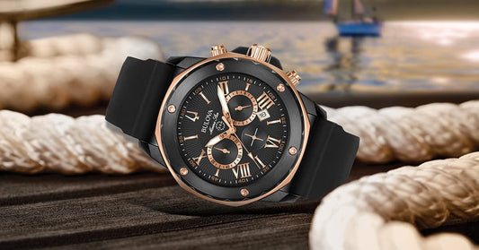 Bulova Marine Star de hombre correa de caucho – 98B307