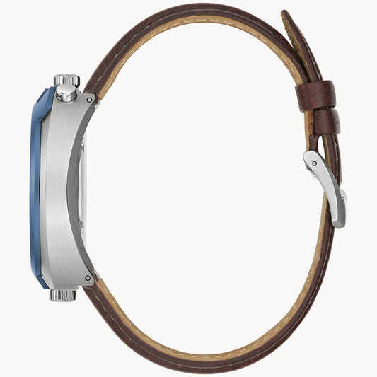 Bulova Parking Meter de hombre pulsera de cuero 43 mm – 98B390