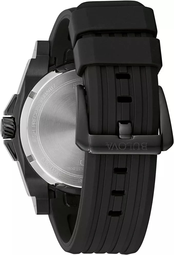 Bulova Precisionist de caballero pulsera de caucho – 98B417