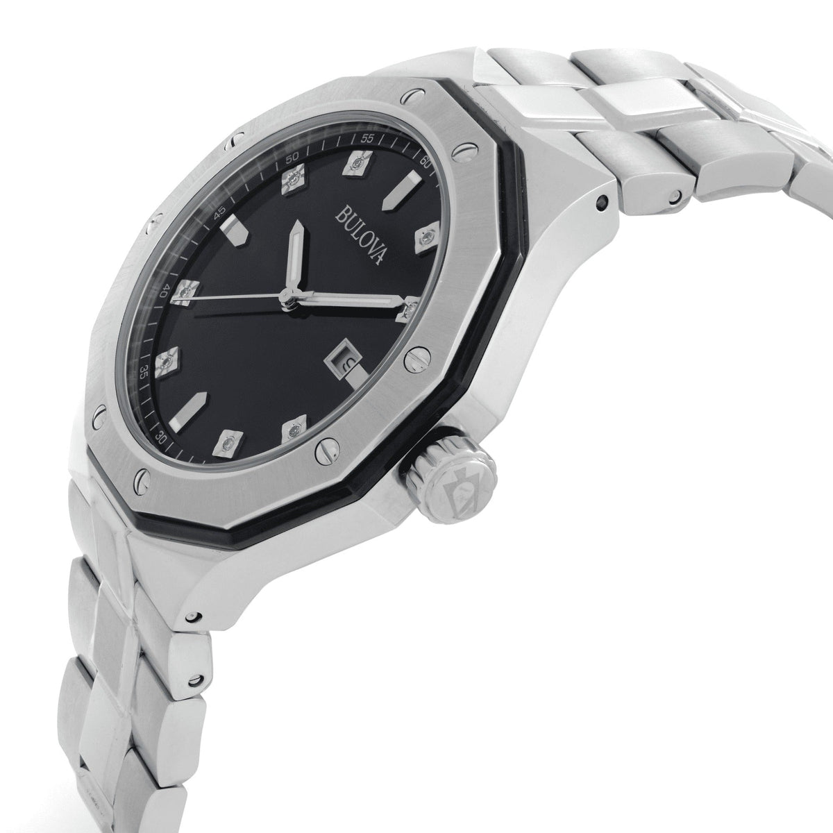 Bulova Diamond de hombre correa de metal – 98D103