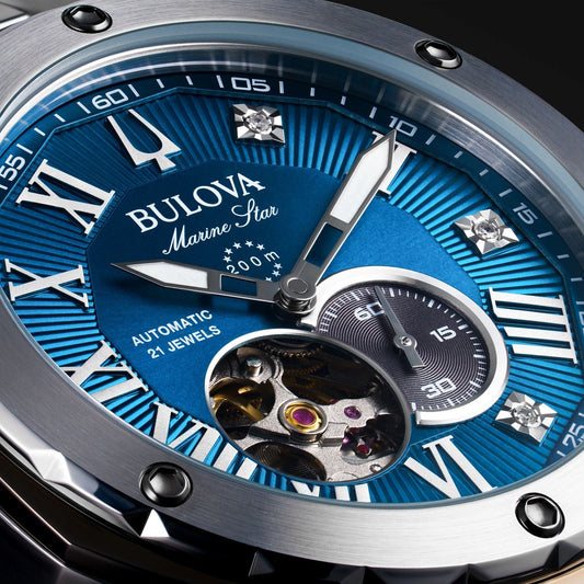 Bulova Marine Star Marc Anthony de hombre pulsera de metal 45 mm – 98D184