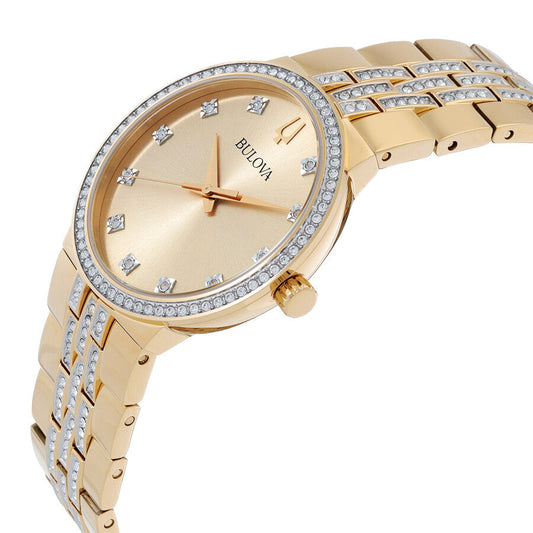 Bulova Crystal Dorado para Hombre – 98K113