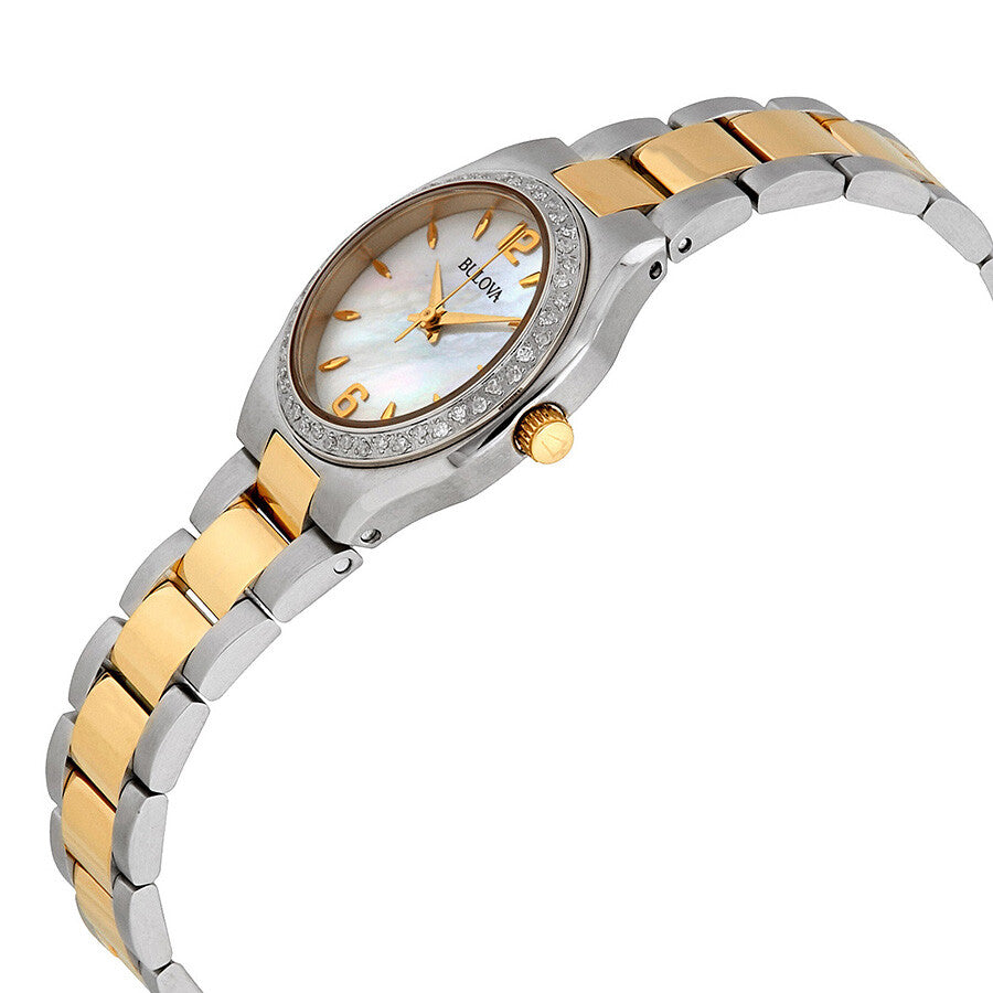 Bulova Diamond de mujer correa de metal – 98R204