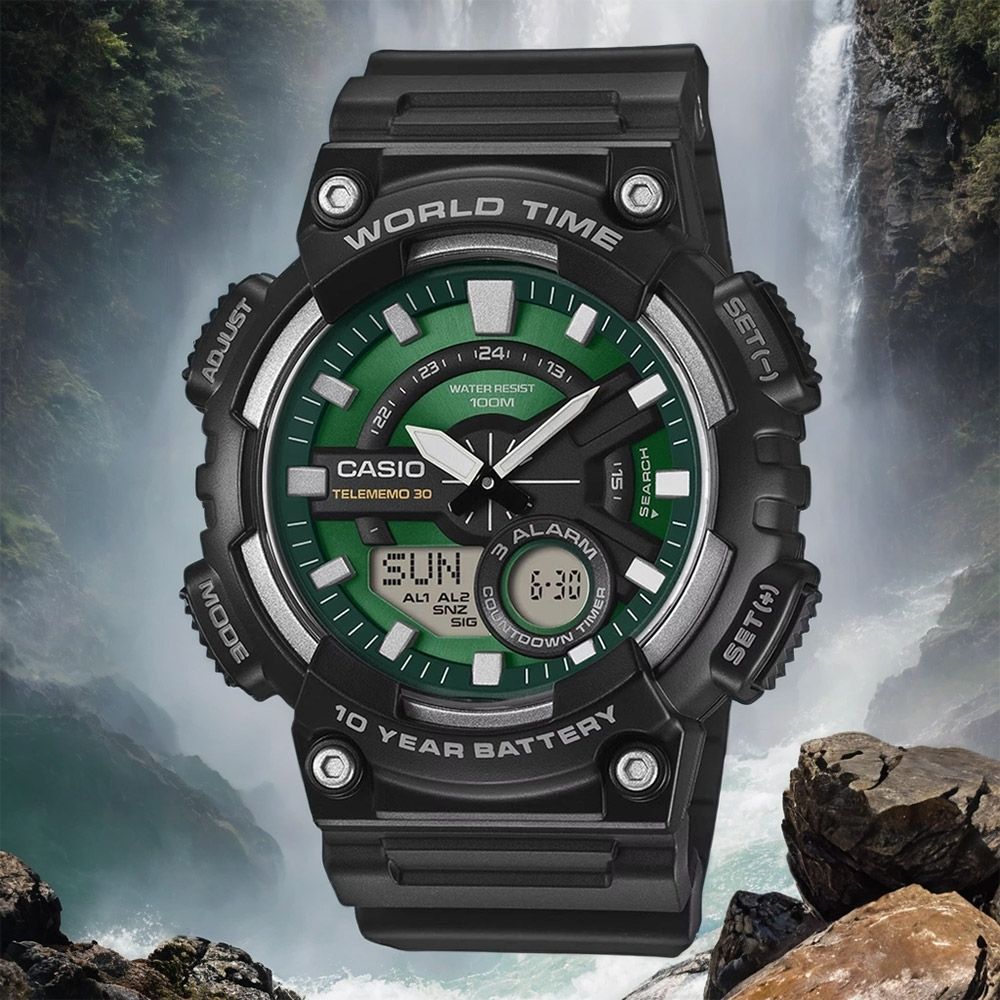 AEQ-110W-3A2V Reloj Casio de hombre correa de silicona