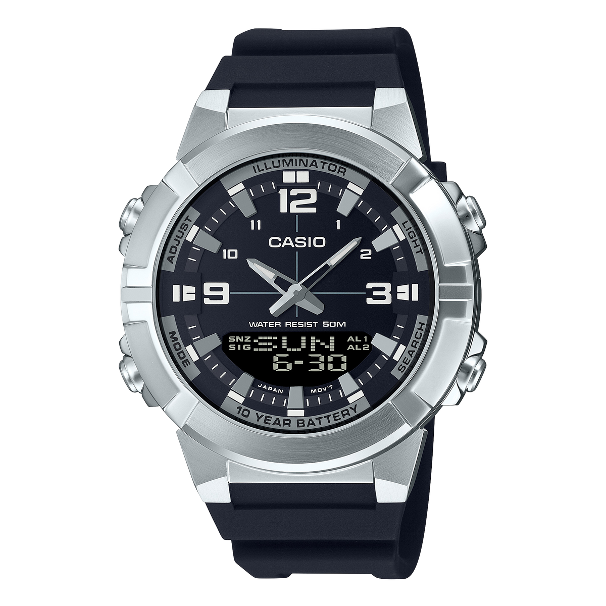Casio de caballero correa de caucho – AMW-870-1AV