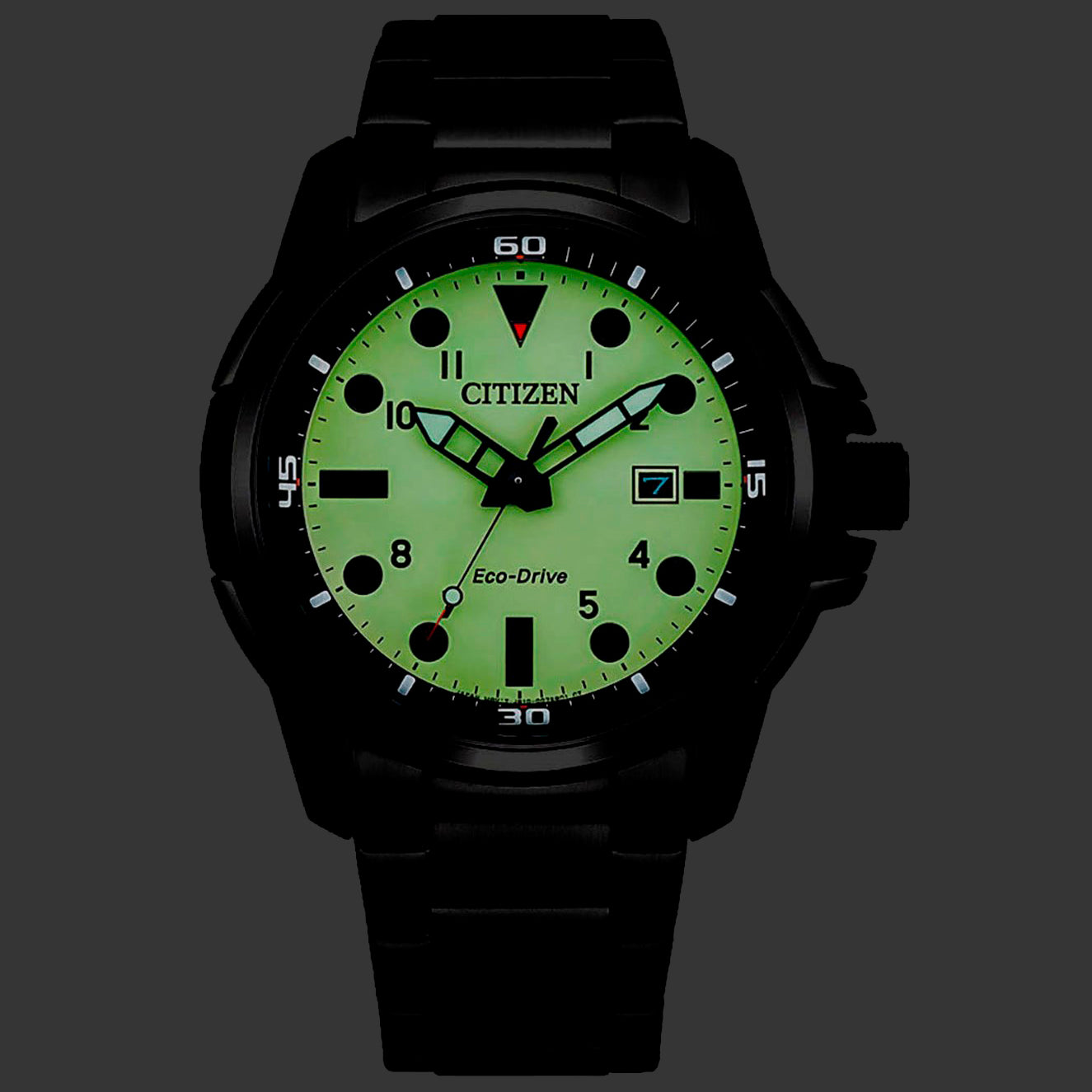 Citizen Sea Land Eco-Drive de caballero correa de metal – AW1800-89X