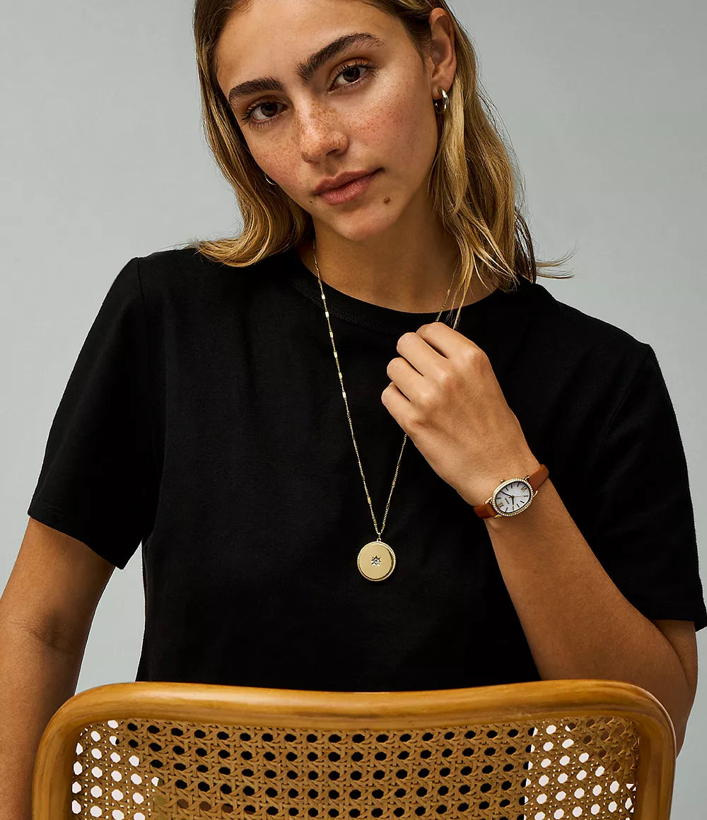 Fossil Penny de dama pulsera de piel 23 mm – BQ3973