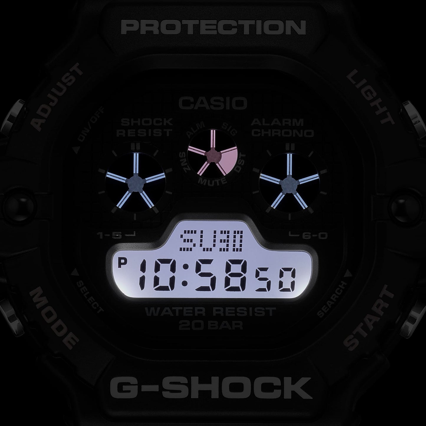 DW-5900U-1 Reloj G-Shock digital de hombre correa de caucho