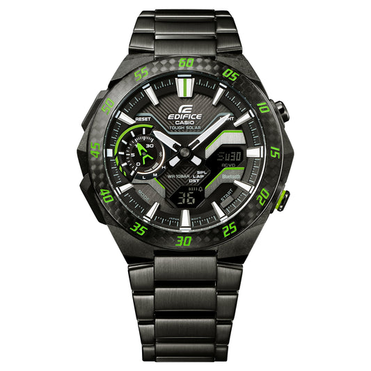 Edifice de caballero pulsera de metal – ECB-2200RC-1A3