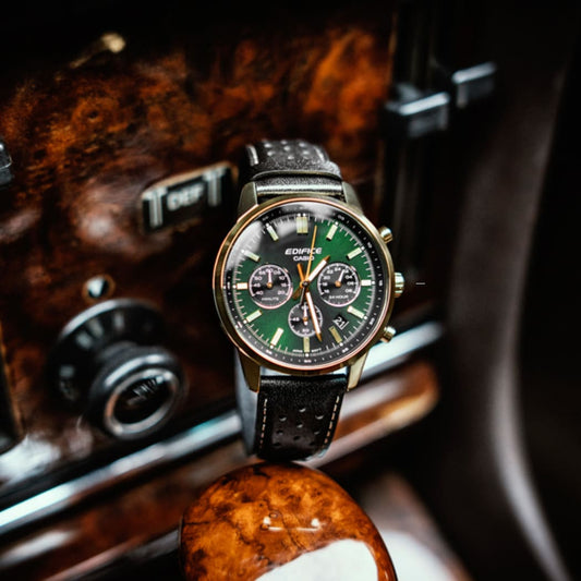 Edifice de caballero banda de piel – EFR-575CL-3A