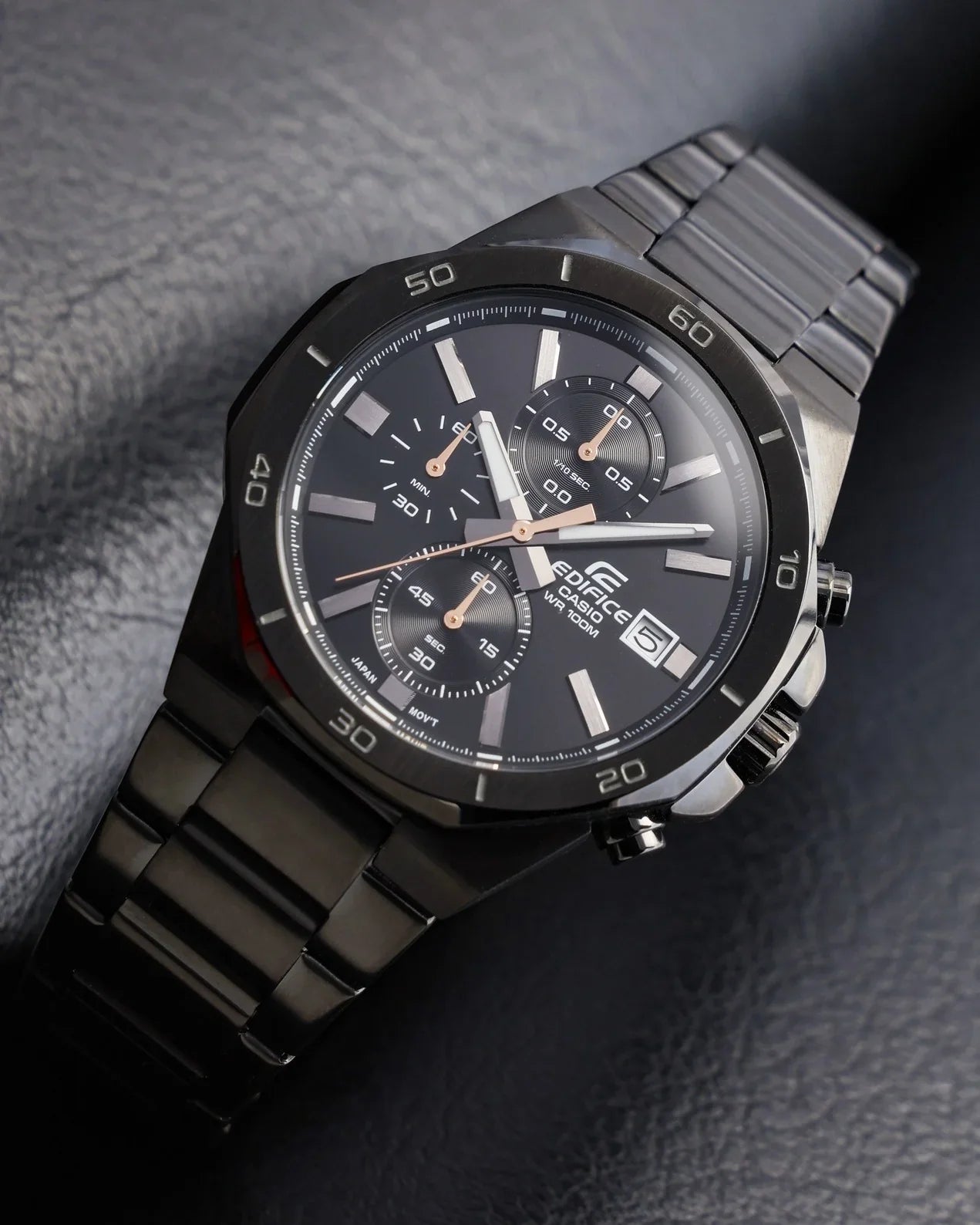 Edifice para caballero pulsera de metal – EFV-640DC-1AV