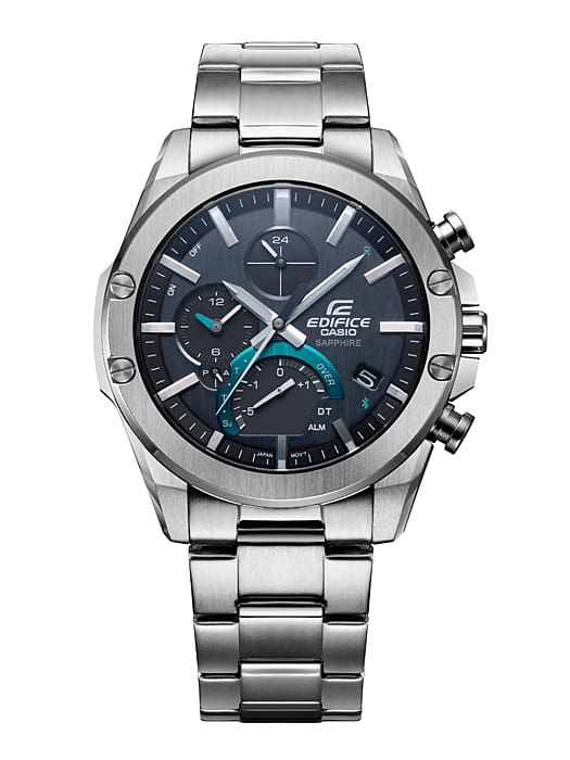 Edifice para Hombre Pulsera de Metal Vinculación Bluetooth cristal zafiro – EQB-1000D-1A