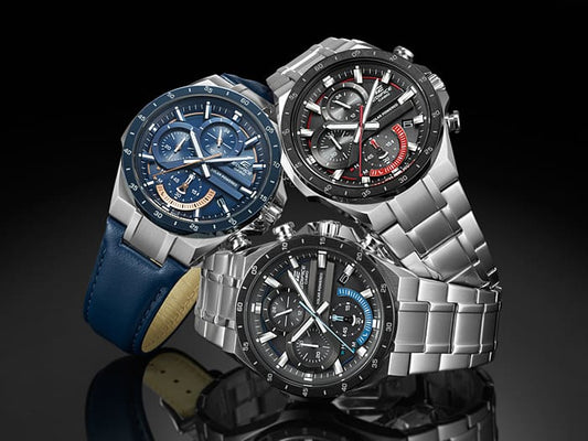 Edifice de hombre correa de metal Solar – EQS-920DB-1BV