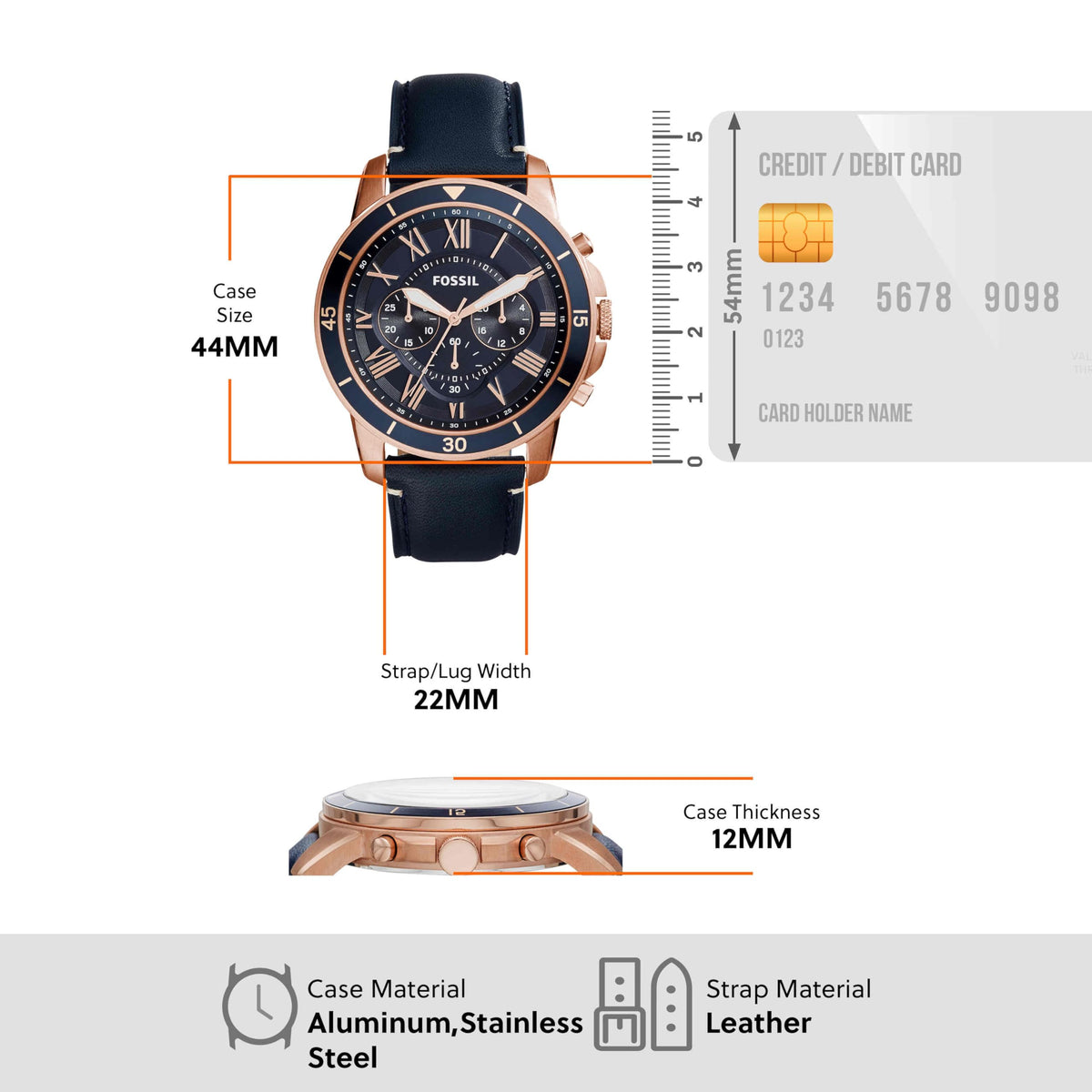 Fossil Grant Sport de hombre correa de cuero – FS5237