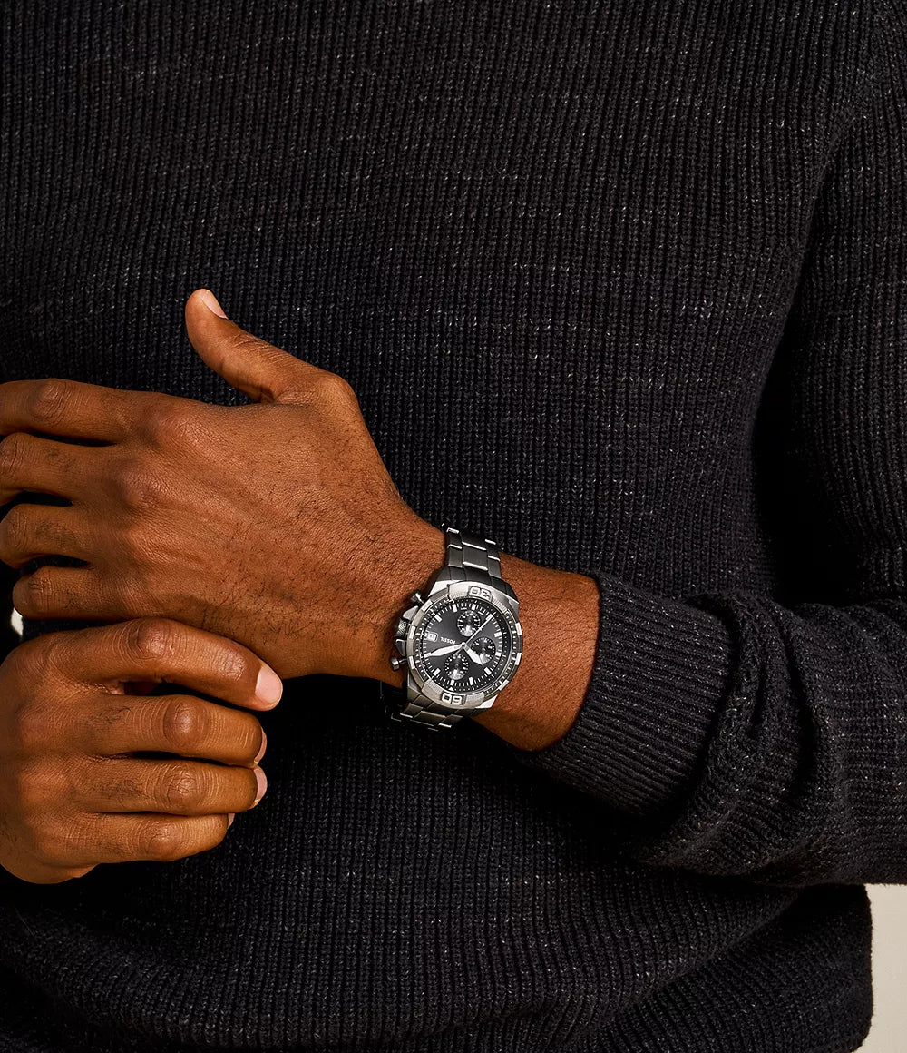 Fossil Bronson de hombre banda de metal 44mm – FS5852