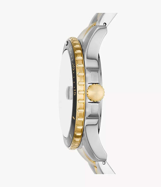 Fossil Blue Dive Para hombre pulsera de metal duotono – FS6031