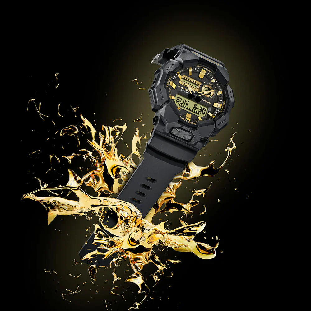G-Shock de hombre pulsera de caucho 10 años de batería – GA-010GB-1A9