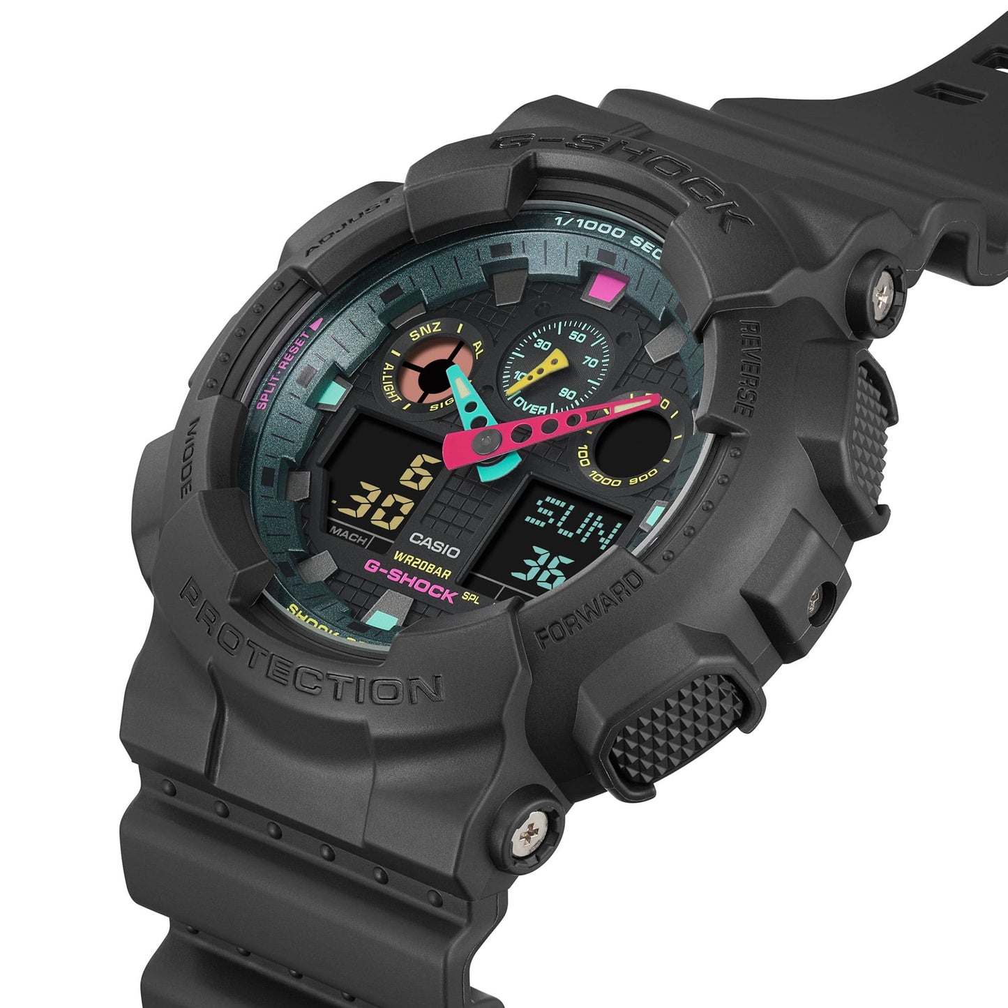 G-Shock Pulsera de Caucho para Caballero Digital y Análogo – GA-100MF-1A