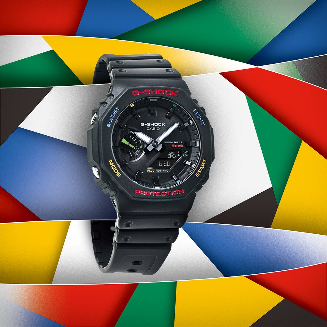 G-Shock Pulsera de Goma para Caballero Doble Hora – GA-B2100FC-1A