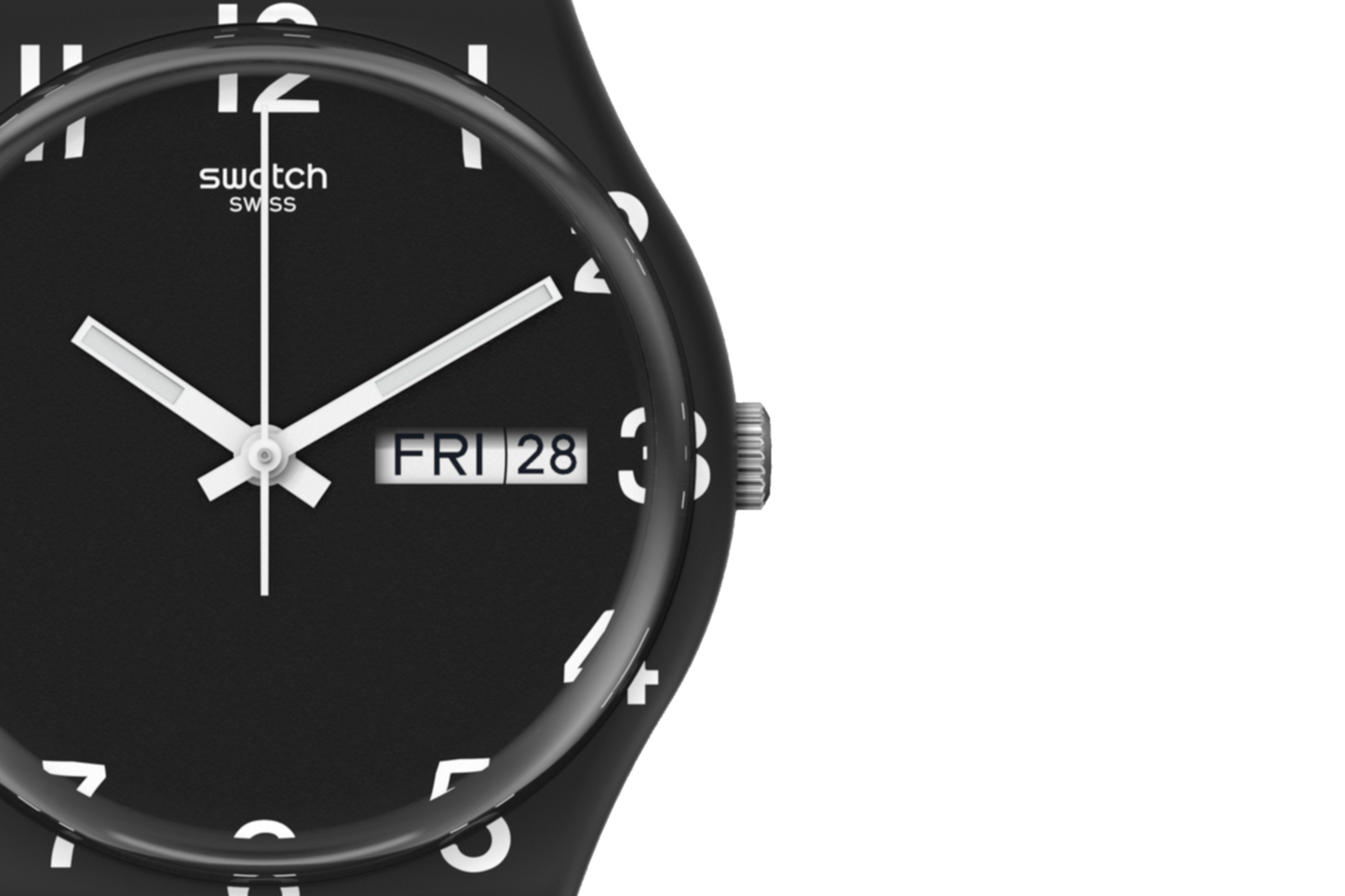 Swatch Over Black de hombre banda de resina 34 mm – GB757