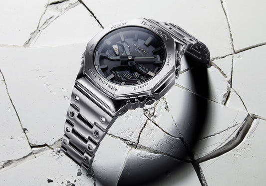 G-Shock de hombre correa de metal doble hora – GM-B2100D-1A