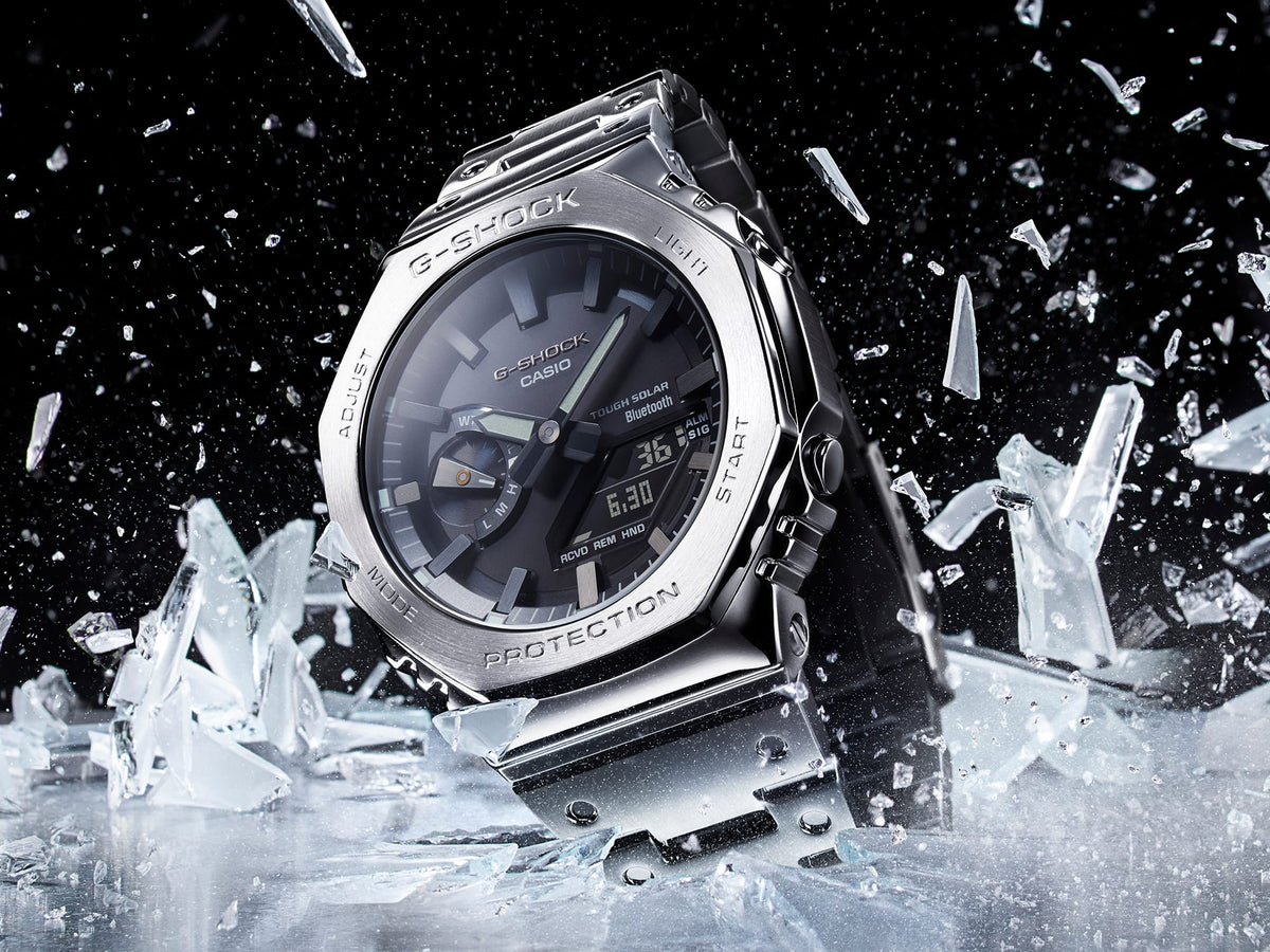 G-Shock de hombre correa de metal doble hora – GM-B2100D-1A