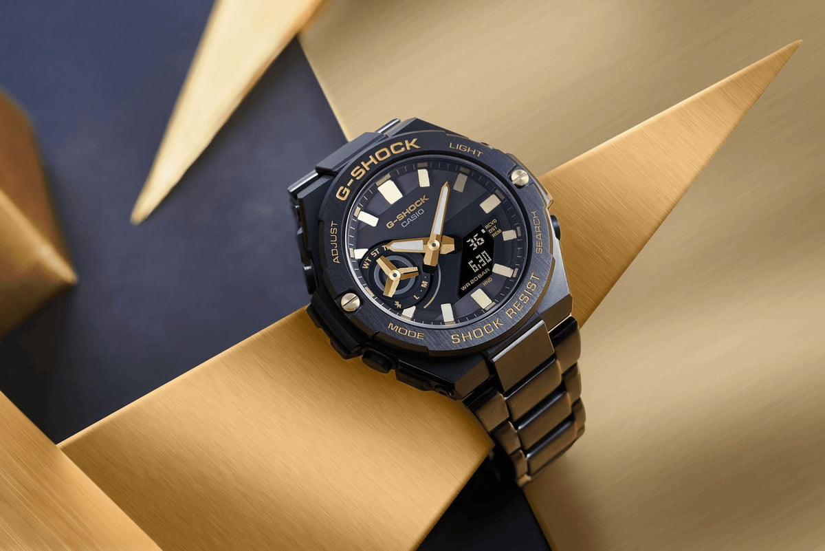 G-Shock G-Steel para Caballero Pulsera de Metal con Bluetooth – GST-B500BD-1A9