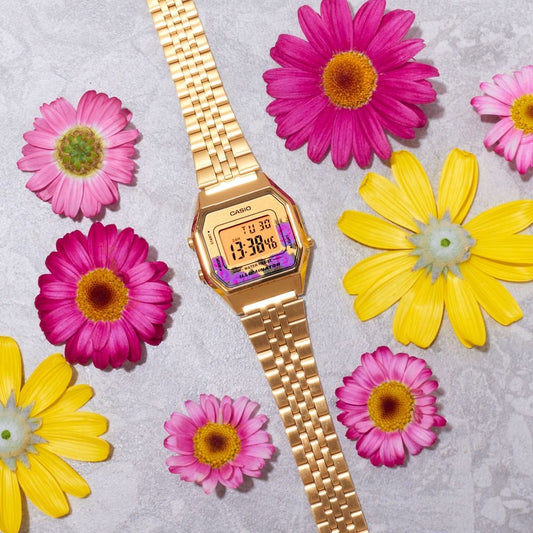 Casio para Mujer, Vintage Clásico Illuminator – LA-680WGA-4C