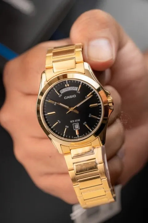 Casio de hombre correa de metal – MTP-1370G-1AV