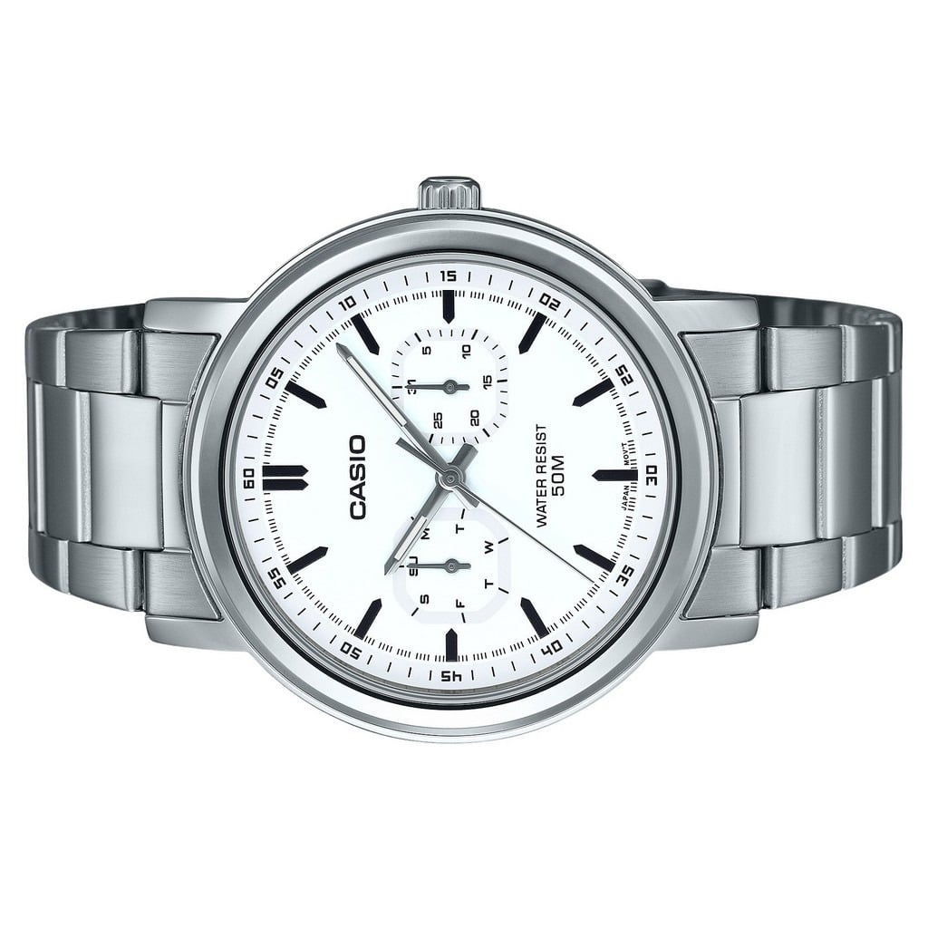 Casio Análogo para Hombre con Pulsera de Metal inoxidable – MTP-E335D-7EV