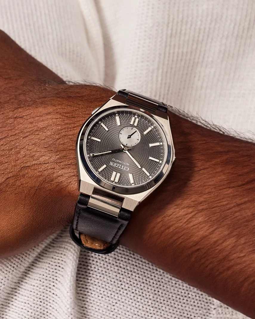 Citizen Tsuyosa de hombre correa de cuero – NK5010-01H