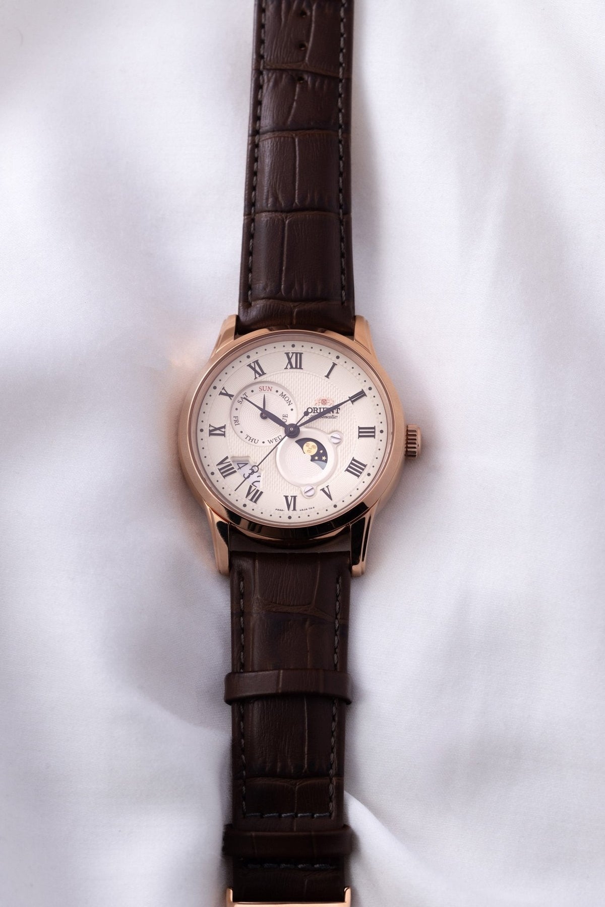 Orient Day & Night de hombre correa de piel – RA-AK0007S