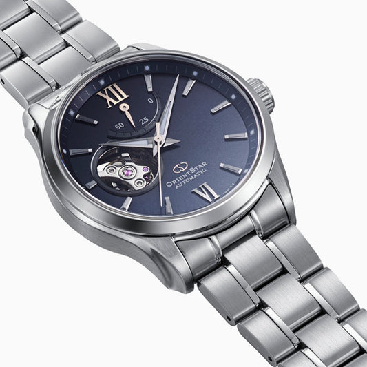 Orient Star Semi Skeleton de hombre correa de metal – RE-AT0021L