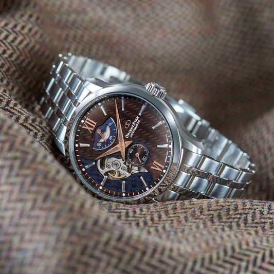 Orient Star Layered Skeleton de hombre correa de metal – RE-AV0B02Y