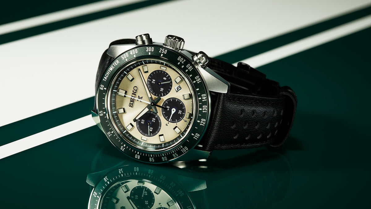 Seiko Prospex Speedtimer de hombre pulsera de cuero 41 mm – SSC943P1