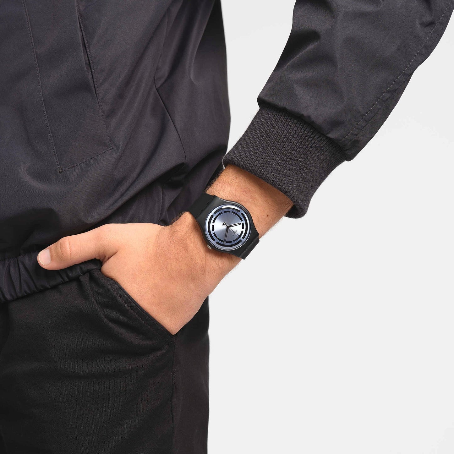 Swatch Circled Lines Unisex banda de resina – SO32B118
